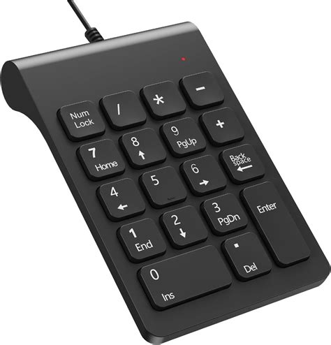 Amazon.com: Kadaon USB Number Pad, 19 Keys Waterproof Silent Numeric ...