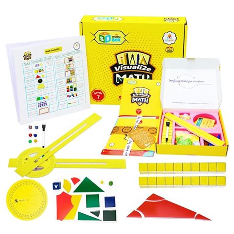 Buy SparkleBox Math Class 7 Kit, Gift for Kids 10+ Yrs with Geometry ...
