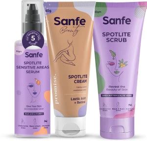 Sanfe Spotlite Bright & Glo Kit For Dark, Pigmented & Dry Neck Price in ...