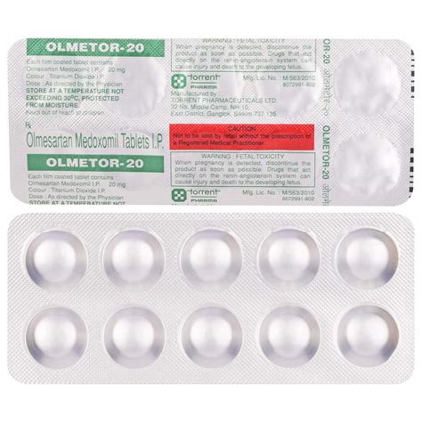 Olmetor 20 - Strip of 10 Tablets : Amazon.in: Health & Personal Care