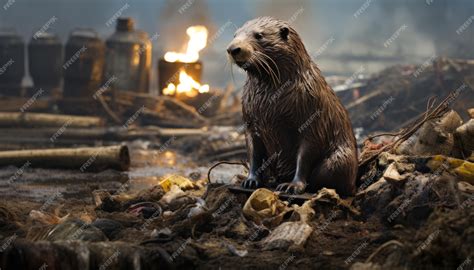Premium Photo | Ecological pollution of the environment by garbage waste in the habitats of wild ...