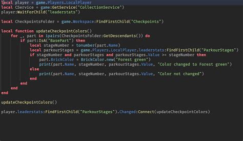Image result for Checkpoint Script Roblox Studio