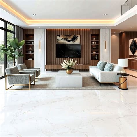 20 Marble Floor Living Room Ideas for A Luxurious Look