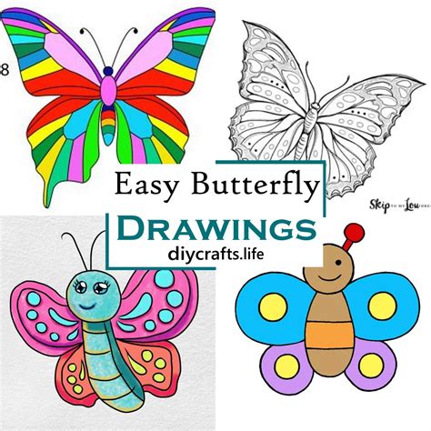 30 Learn Easy Butterfly Drawing Ideas - DIY Crafts