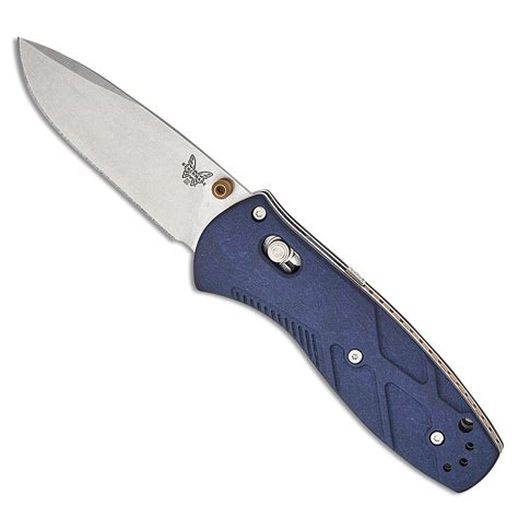 Benchmade Mini Barrage Axis Lock Assisted Blue Canyon Richlite Handle ...
