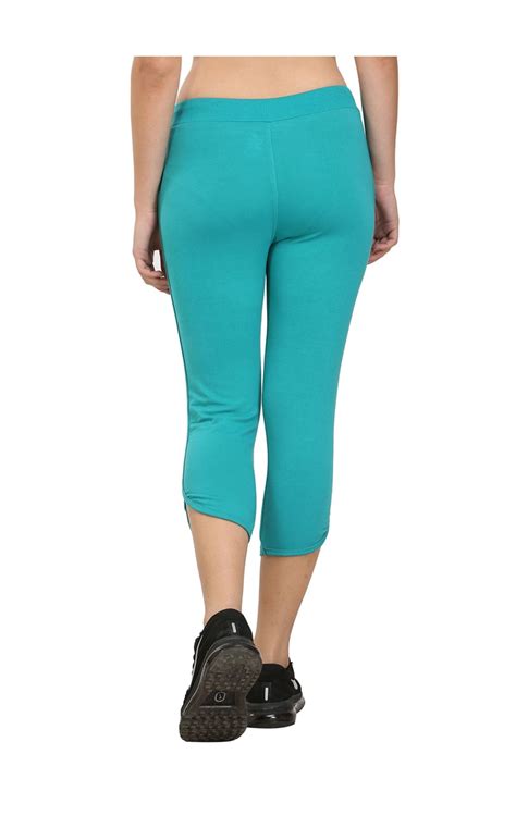Buy Bodyactive Women Turquoise Capris-LC2-TURQ Online | Bodyactive