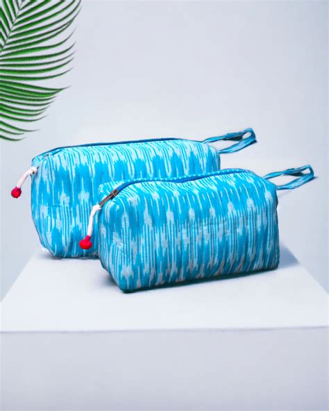 Multi Utility Ikat Pouch - Set of 2