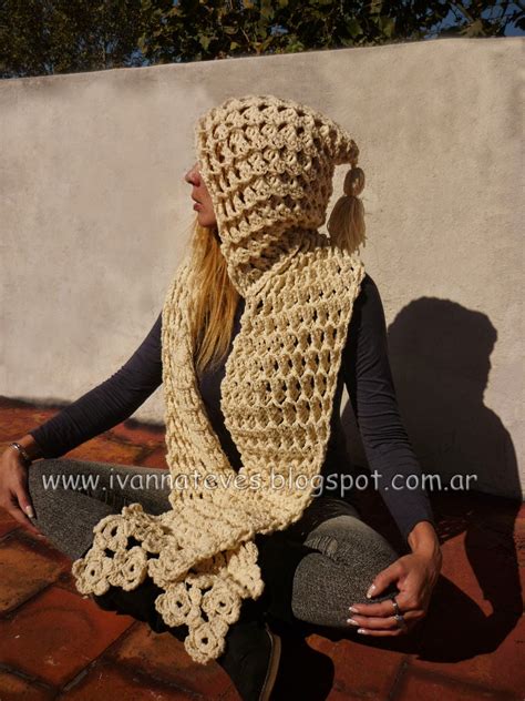 Image result for Tutorialesbufanda Con Capucha Tejidos a Chrochet