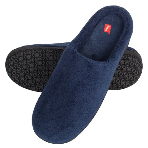 Buy Hanes Mens Microterry Clog Slipper Shoe - Memory Foam Indoor ...