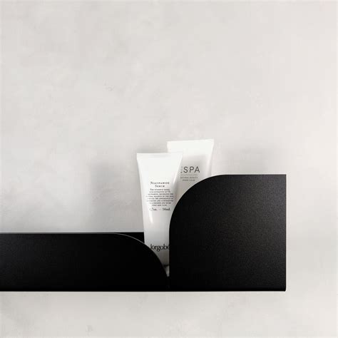 Buy Black Metal Wall Shelf BAUHAUS I Wall Mounted Shelves for Bathroom ...