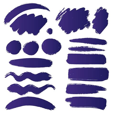 Decorative brush shapes set | Free Vector