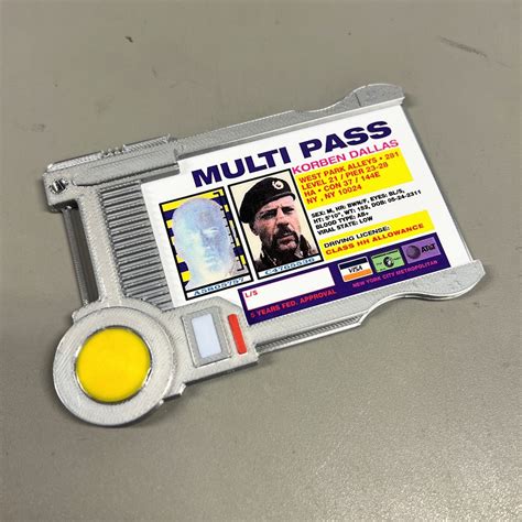 Fifth Element Korben Dallas Multipass Replica Prop for Cosplay Multi ...