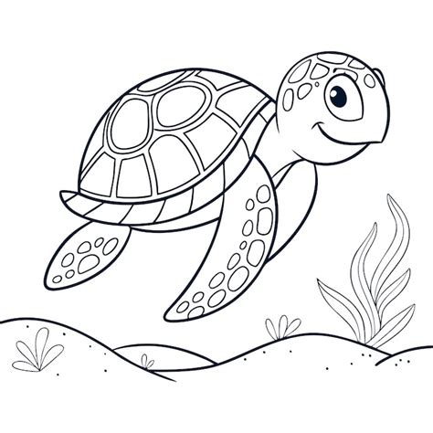 Turtle coloring Images - Free Download on Freepik