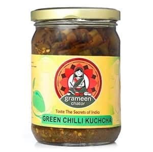 Grameen Chator Green Chilli Kuchcha Pickle 500g (Pack Of 2) | Authentic ...