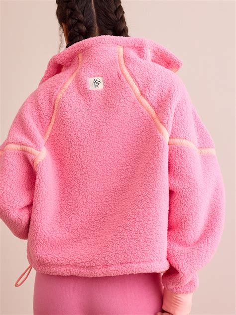 Sprint Sherpa Quarter Zip in Neon Pink | Altar'd State