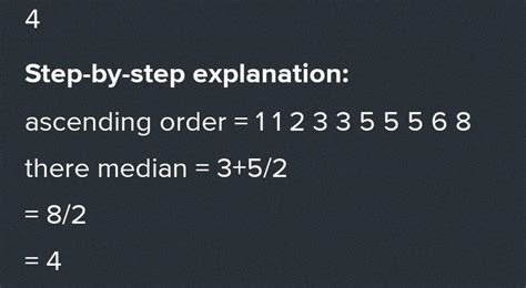 find the median of - 5 , 1 , 3 , 6 , 5 ,5 , 2 , 3 , 1 , 8 - Brainly.in