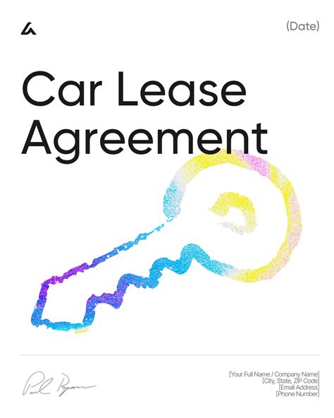 Free Car Lease Agreement Template: Monthly Payments, Term & Mileage ...