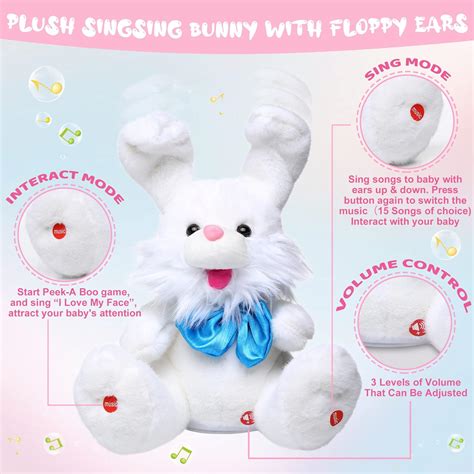 Buy MIAODAM Easter Bunny Stuffed Animal for Girls, Peek-A Boo Toys for ...