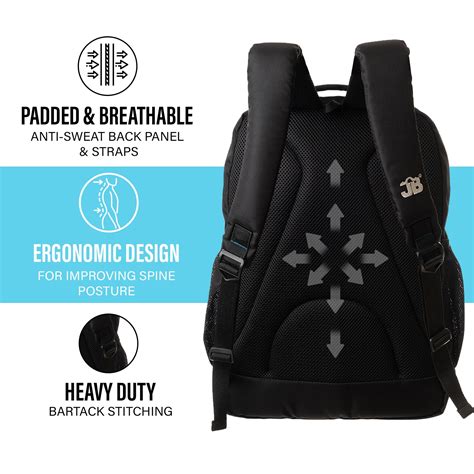 Byte Unisex Black Red Sleek Laptop Backpack – Justbags