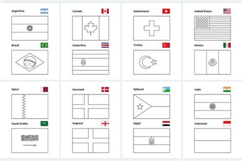 Printable Flags Coloring Pages for Kids | Fun Learning