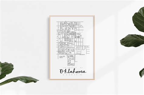 University of Oklahoma Campus Map Print – (BY) ALEISHA