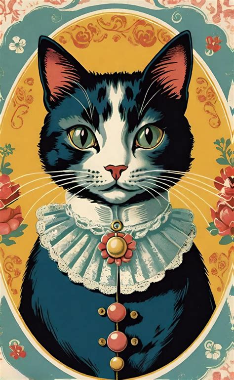 Vintage Cat Illustration Free Stock Photo - Public Domain Pictures