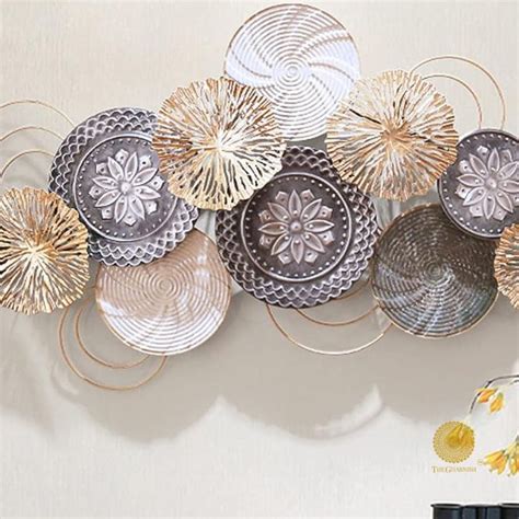 Modern Multicolor Metallic Plates Wall Art