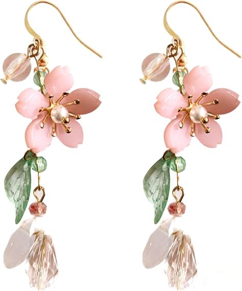 Amazon.com: Kruckel Flower Blossom Lightweight Dangling Earrings ...