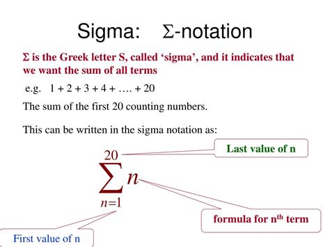Image result for Sigma Notation Explicit