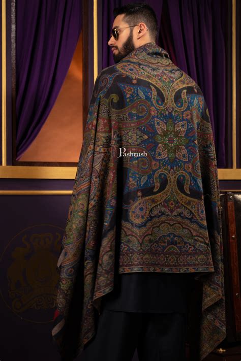 Pashtush Mens 100% Pure Wool With Woolmark Certificate Stole, Paisley ...