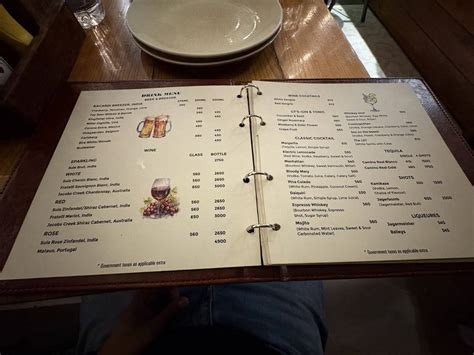 Menu at Café LakeSide, Nainital