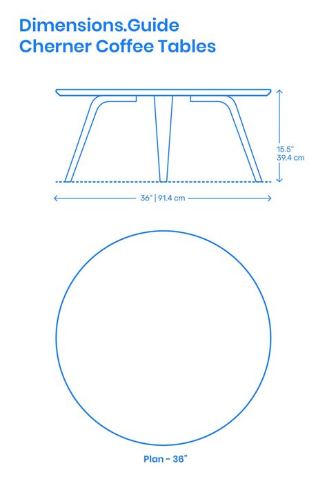 Cherner Coffee Tables Dimensions & Drawings | Cherner coffee table ...