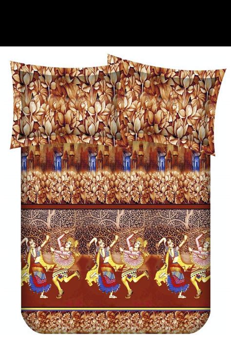 SATCAP INDIA Heritage Double Bed Sheet Set Cotton 1 Bed Sheet & 2 ...