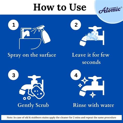 ATOMIC Tap Cleaner Liquid Spray 700 ml | Removes 100% germs | Cleans ...