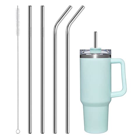 RAJMAAN 4 PCS Stainless Steel Replacement Straws for Stanley 40oz Cup ...