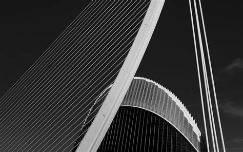 Download wallpaper 3840x2400 bridge, architecture, design, bw ...