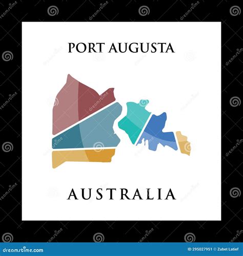 Port Augusta City Map Colorful Geometric Creative Logo Stock Vector ...