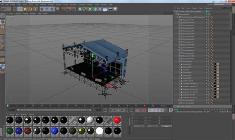 3D Concert Scene with Equipment model | 3D Molier International