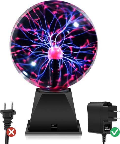 Amazon.com: Flashmen Plasma Ball Lamp 6 inch Science Gift Touch & Sound ...