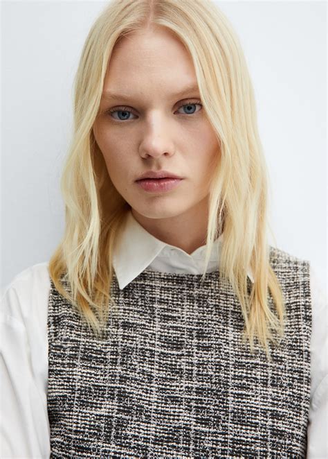 Marbled tweed jumpsuit - Women | MANGO USA