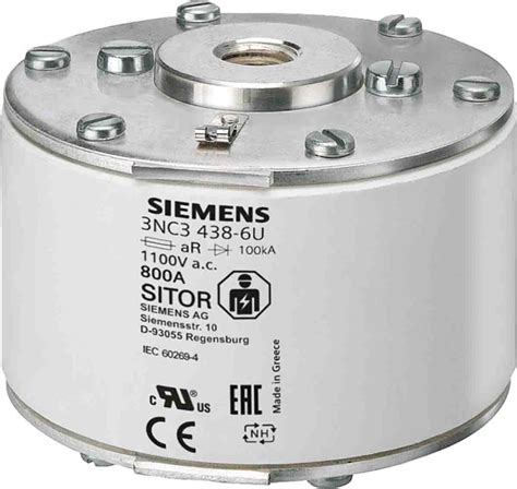 3NC3340-6U Siemens | Siemens 900A size NH3 Square Body Flush End ...