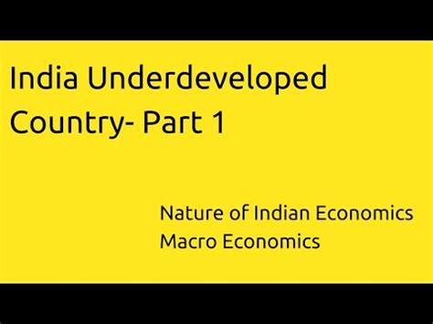 Basic Features: Nature of Indian Economy- 1 Video Lecture - Indian ...
