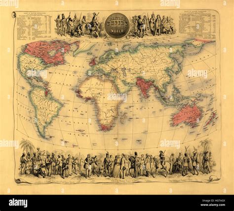 Map of british empire 1850 hi-res stock photography and images - Alamy