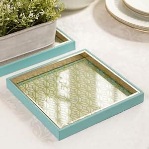 Buy Pure Home + Living Blue and Green Dual Toned Faux Leather Platter ...