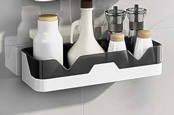 iSTAR Plastic Self-Adhesive Bathroom Corner Shelf Kitchen Rack Holder ...