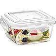 Buy Borosil Klip N Store 520 ml Square Glass Food Storage Container ...
