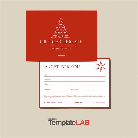 Template Christmas Gift Certificate Microsoft Word at Bryan Riggs blog