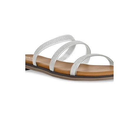Buy Rocia By Regal Silver Strappy Flats for Women Online at Regal Shoes ...