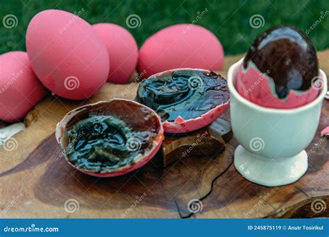 Pink Century Eggs Pidan Eggs Also Known As Preserved Egg, Hundred-year ...