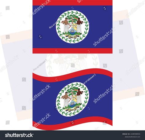 Belize Country Flag Belize Country Flag Stock Vector (Royalty Free ...